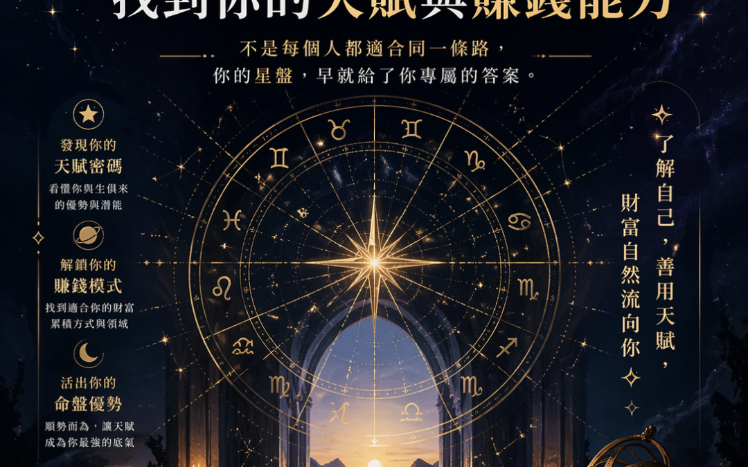 如何用星盤找到你的天賦與賺錢能力 | 職業占星指南