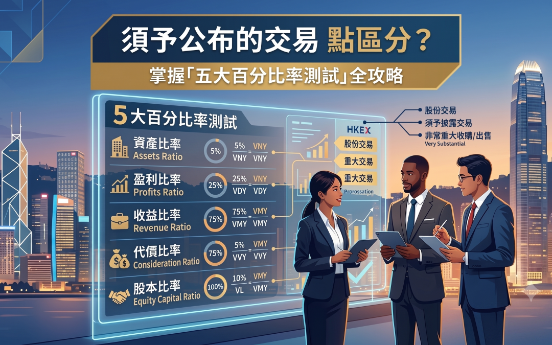 Notifiable Transaction 須予公布的交易點區分 | 5大百分比率測試全面解析
